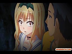 Schoolgirl anime cutie big titty fucking