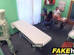 Fake Hospital Shy brunette has explosive orgasms