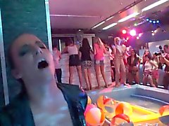 Hot party chicks fuck dicks in club