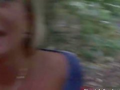 Dirty blonde slut gets fucked hard