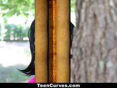 TeenCurves - Curvy Latina Gets Her Mouth Filled
