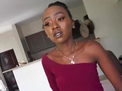 Shy Black Bubble Butt Babe Busted Down By Her New Boss