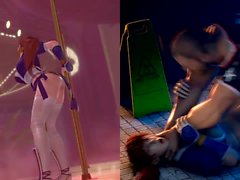 Kasumi (DOA) Pole Dances & Gets Fucked