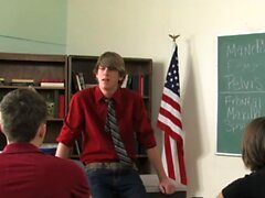 Teacher Braden Phoenix raw fuck twink students in threesome