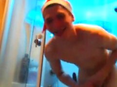 Cute Russian with big cock in shower