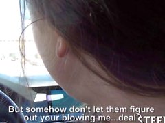 Cutie gets some really hot roadside anal