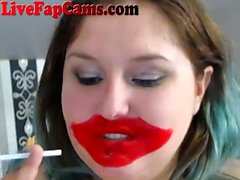 Fat White Girl Makeup Fetish On Webcam