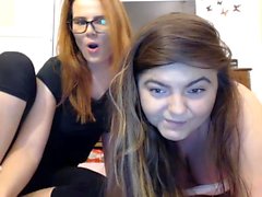 Lesbian teens anal toying with sex toy on webcam