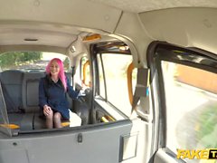 Fake Taxi Pink Haired Roxy Lace Fucks a Huge White Cock