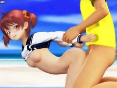 Animated teenie getting anal sex