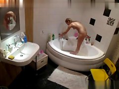 Hidden Shower of Wife taking Shower Part 2