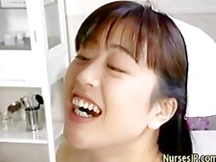 Asian slut nurse pussy oral and cock sucking