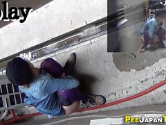 Japanese slut pee alley