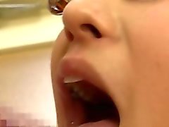 Asian nurse blowjob cumshot and fingering action