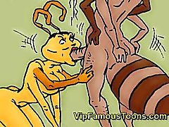 Famous cartoon heroes Antz hardcore orgy