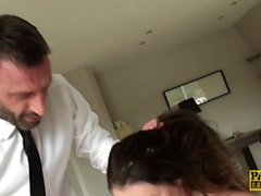 Bigtitted british sub pounded hard and rough