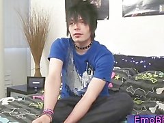 Pierced and tattooed gay emo wanking part3