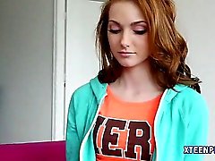 Very tight redhead tteen Natalie Lust filled with cum
