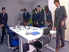 Asian secretary gangbanged in office