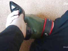 Heel, high heel cum, high heel worship femdom