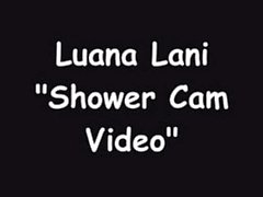 Luana Lani in the shower.