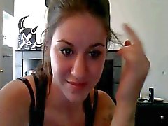 beautiful woman dance and show tits on webcam