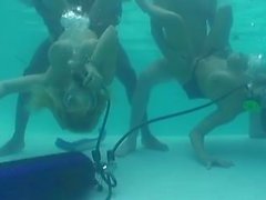 Scuba pool foursome