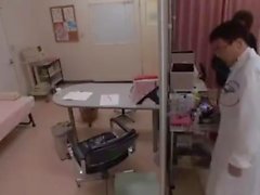 Pussy buddies cum shot in gynecology department