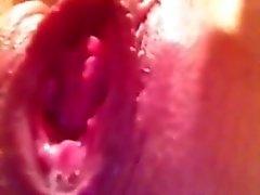 Pussy gushing juices and creamy cum