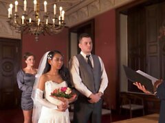 Couple starts fucking in front of the guests after ceremony