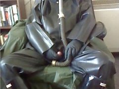 Wonderful rubber wank.