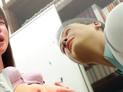 3D Hentai anime cartoon I took my girlfriend to hospital But