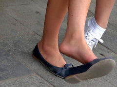 Sister candid feet soles, toe dangling