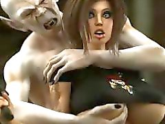 Scary Creatures Fuck 3D Girls!