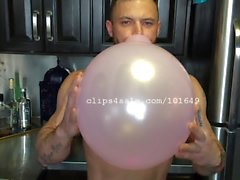 Balloon Fetish - Sergeant Miles Blowing Balloons Video 1