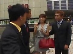Attractive Japanese milf gets picked up and banged rough by