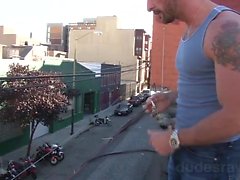 Morgan Black is horny as fuck and cruising the street from