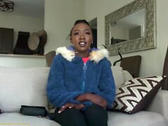 Petite Ebony Newbie Would Do Anything For A Job