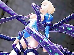 Rough hentai 3D tentacles