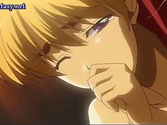 Sexual anime cutie gets cumshot