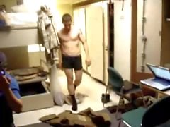 Str8 Army Guy Stiptease in the Barracks