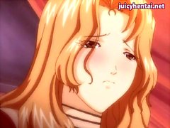 Anime girl have sex and gets hot jizz load.