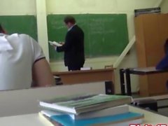 Teen fucked at the back of the classroom