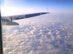Nimpho teen blowjob in airplane in public