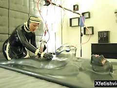 Hot pornstar latex and cumshot