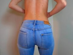 pawg in tight jeans anal pov