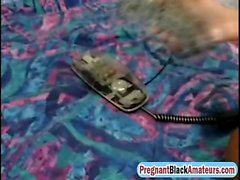 Amateur black pregnant doggy style threesome