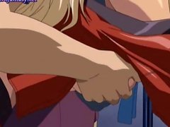Sexy anime blonde getting laid