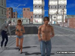 Hot 3D Toon Babe Sucks and Fucks on a Rooftop