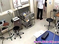 Asian hotties get nude at doctors office